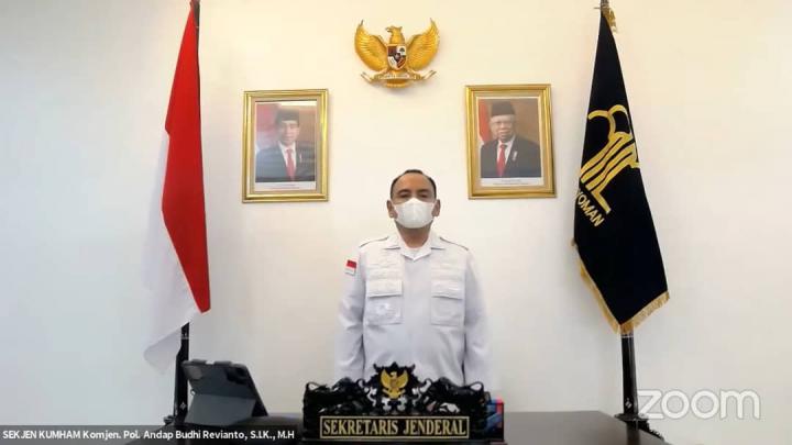 Rekonsiliasi dan Pemutakhiran Data Laporan Keuangan dan BMN Secara Virtual, Sekjen Berikan 13 Arahan